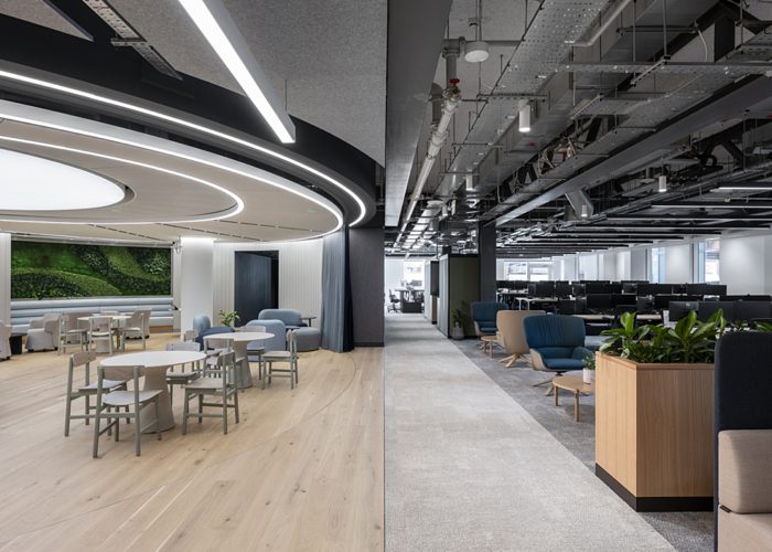 Business couple working together on project at modern startup of